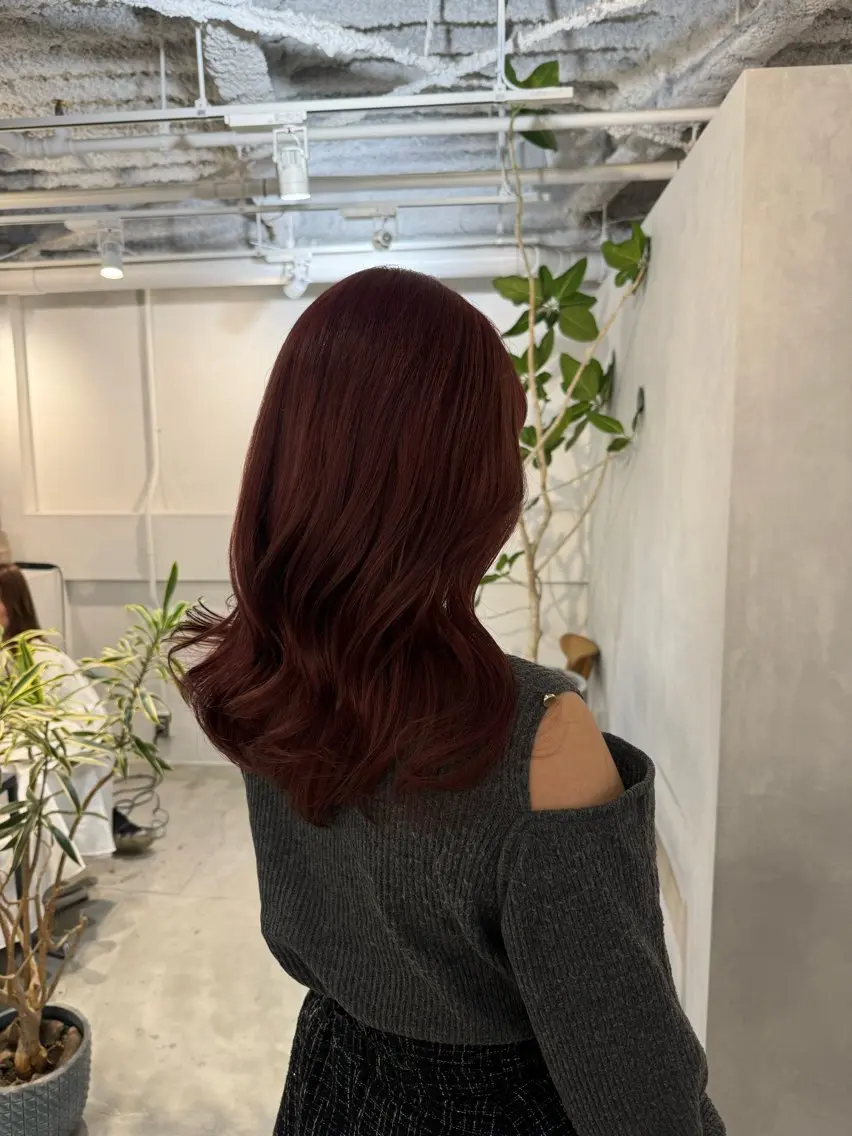セミロング カット 縮毛矯正 トリートメント 新宿/顔周りカット +レイヤー=しずく♩のヘアスタイル