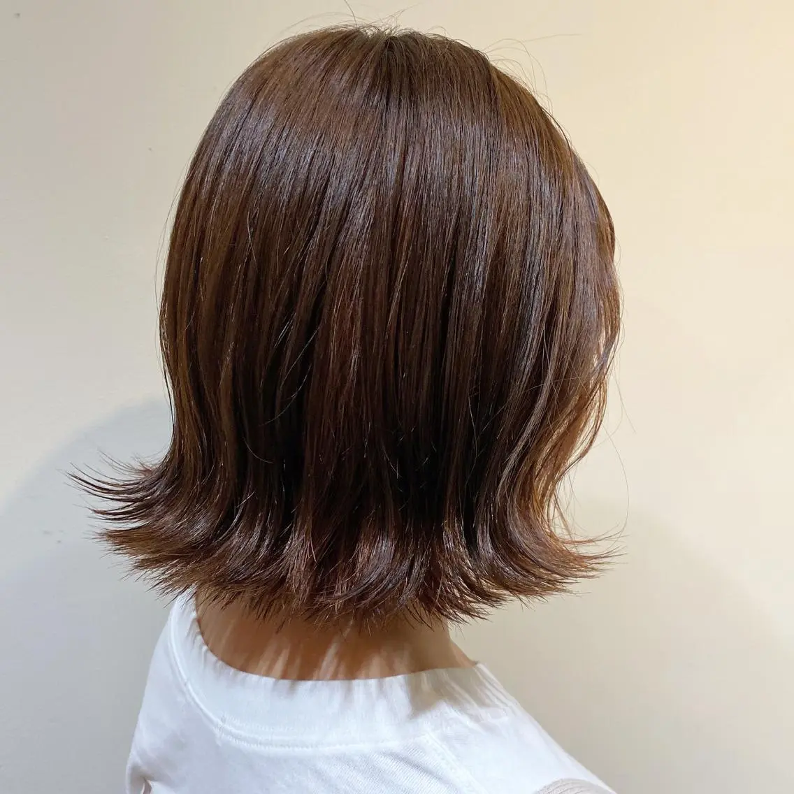 ショート カラー ヘアアレンジ ブラウンカラー オレンジ オレンジブラウン 伊藤 玲衣のヘアスタイル