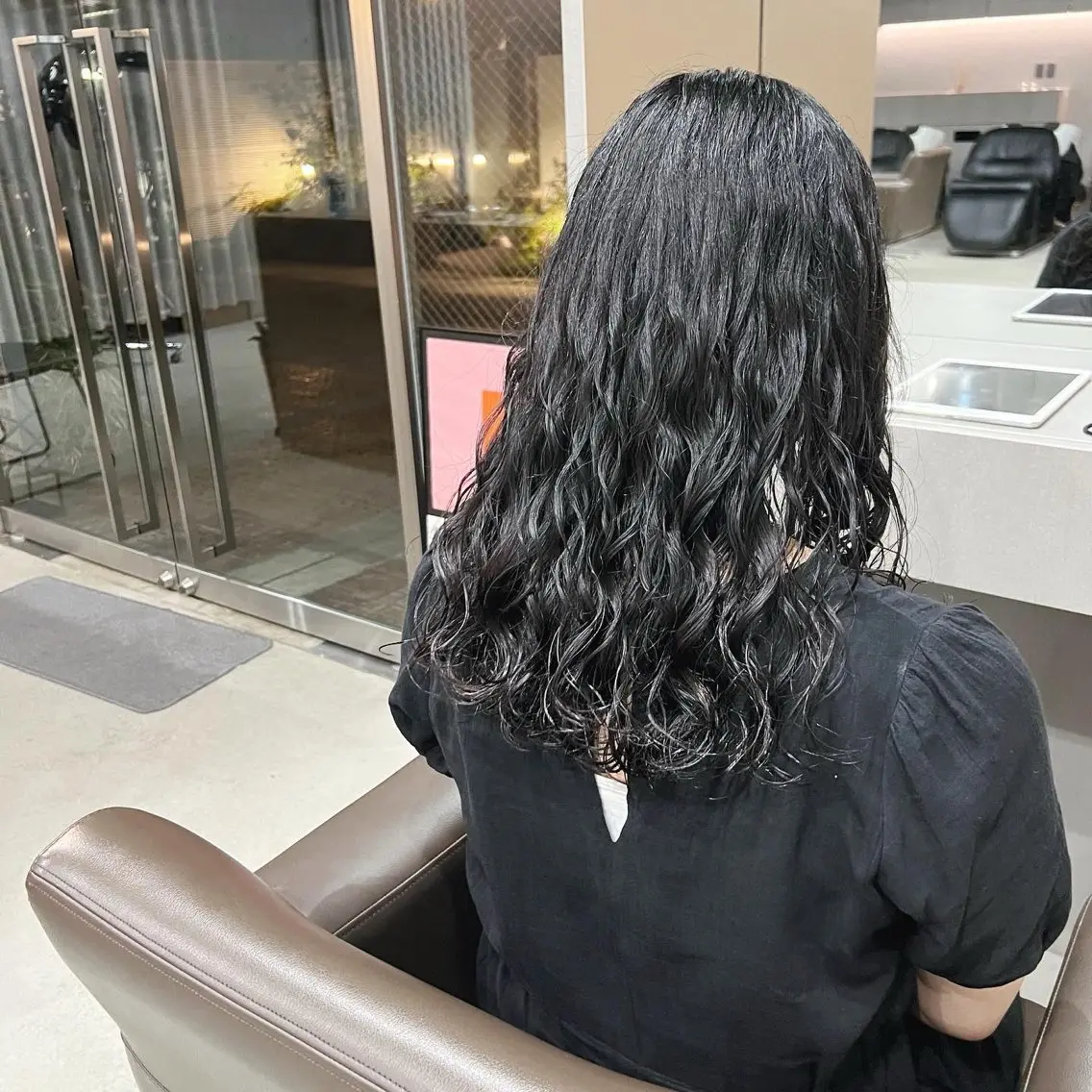 ミディアム パーマ カット パーマ トリートメント ボブパーマコテ巻き風 パーマNo1深江秀平のヘアスタイル