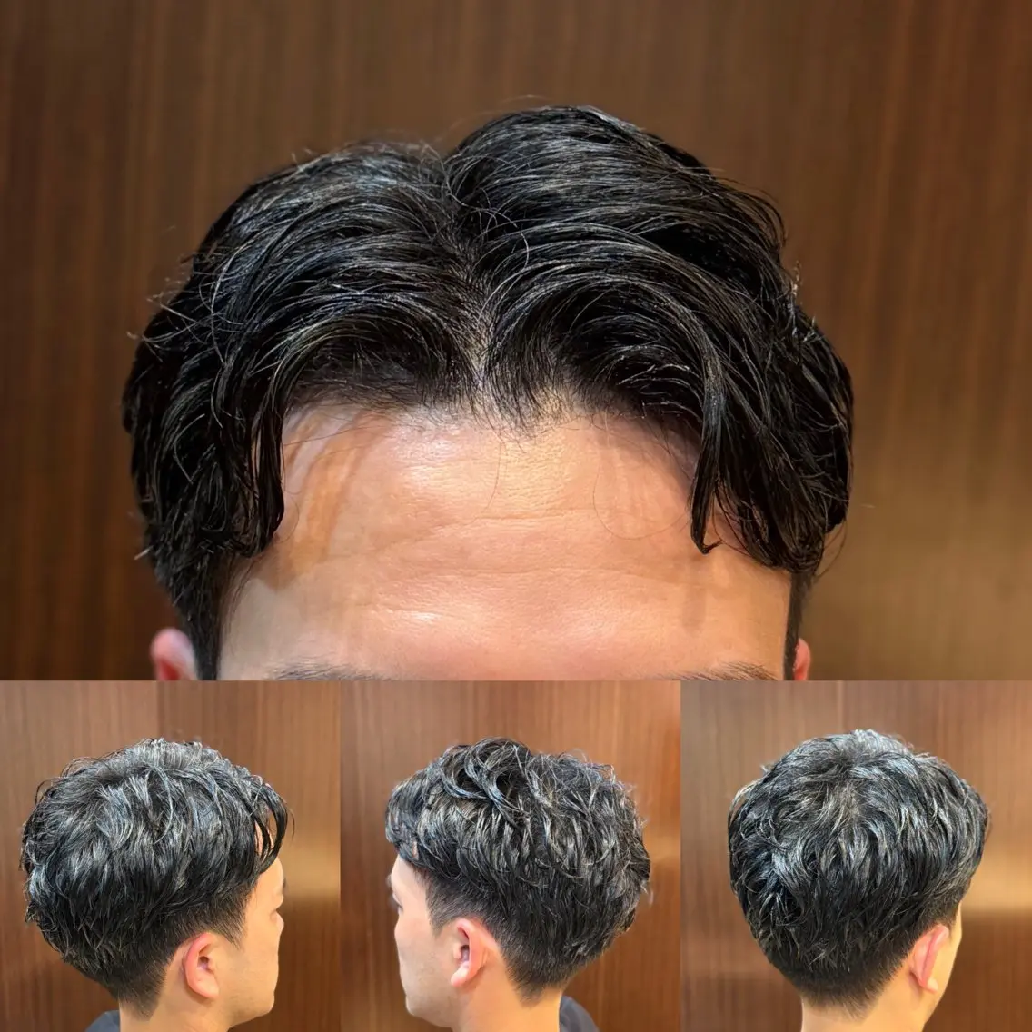パーマ メンズ カット パーマ 根尾 海咲のヘアスタイル