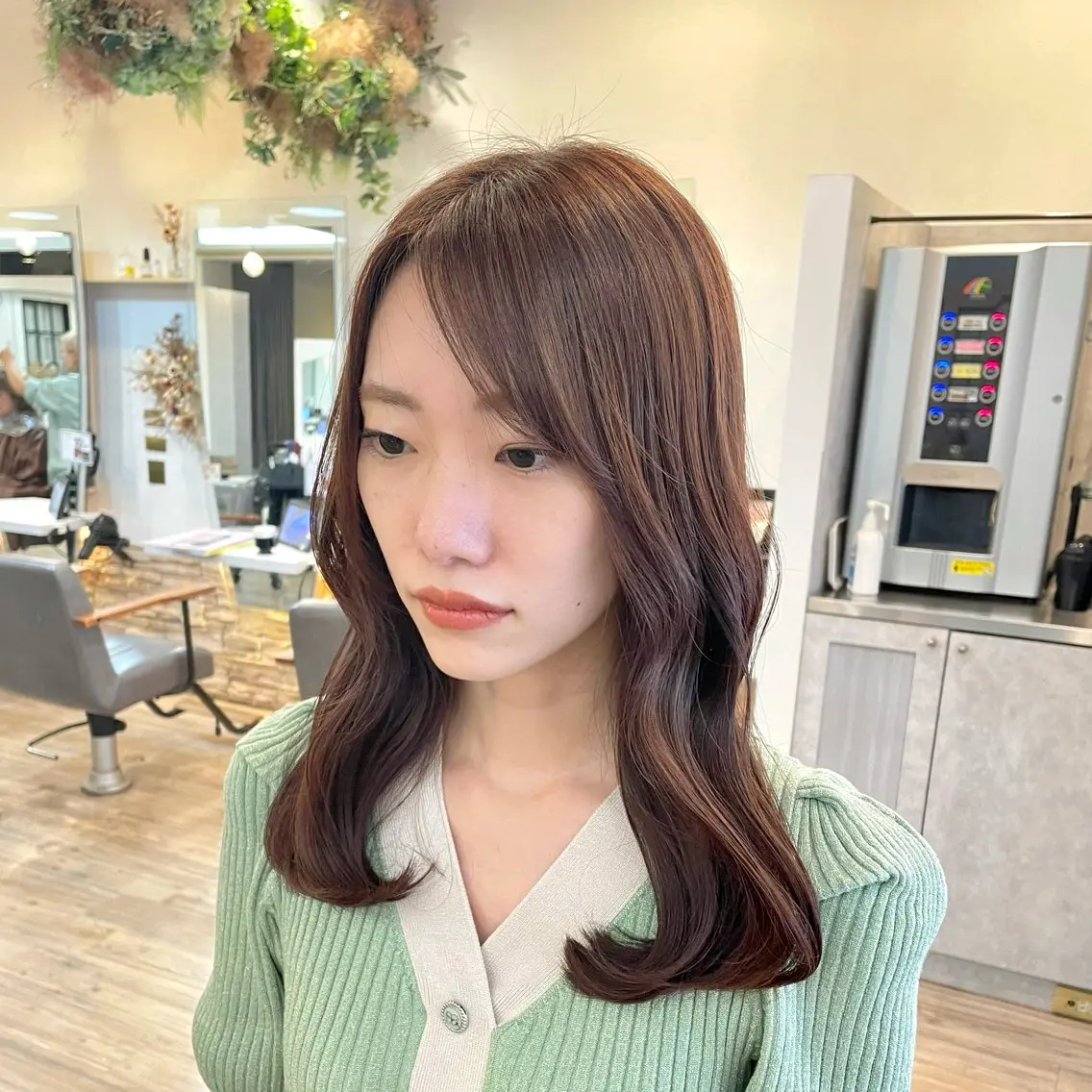 ロング カット ヘアカラー トリートメント VISAGE ba.sk 金子詩帆のヘアスタイル