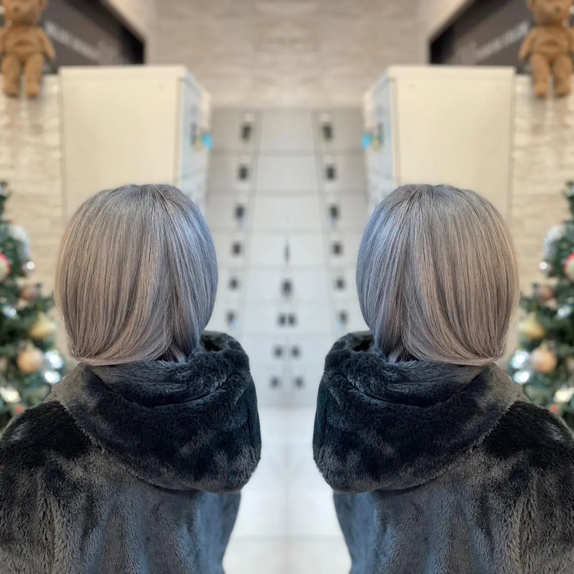 ミディアム カット ヘアカラー トリートメント Y Uのヘアスタイル