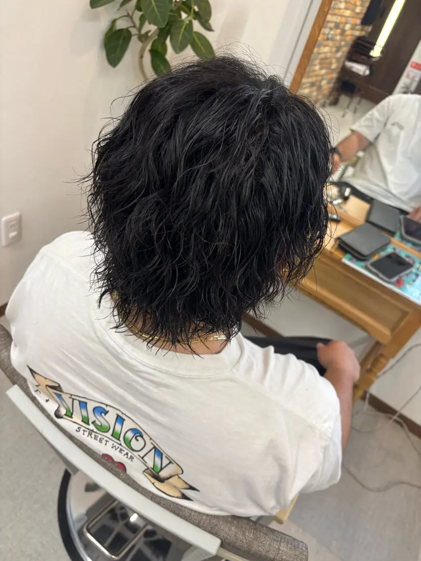 メンズカット+ケア特殊パーマ+トリートメントの写真