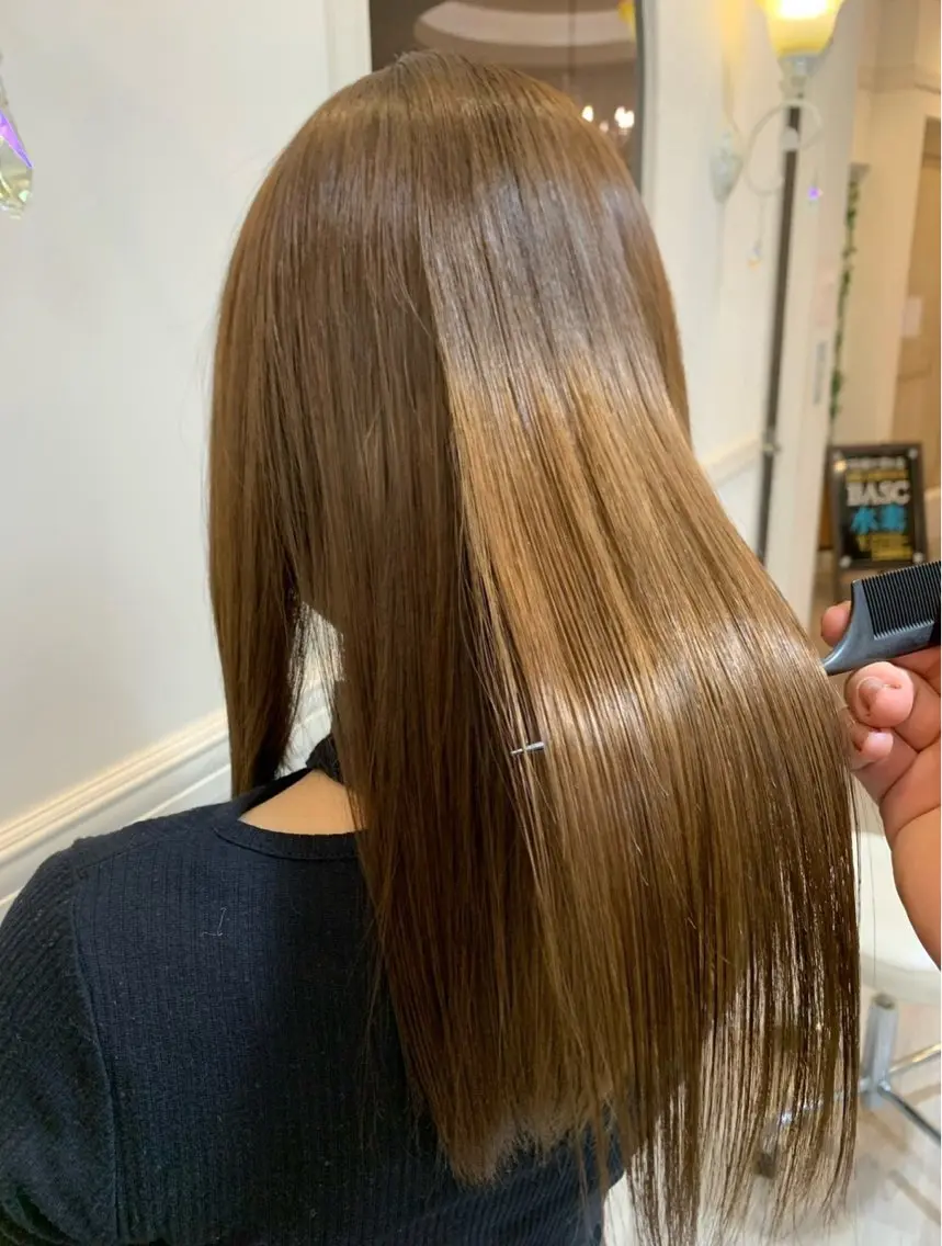 ロング 縮毛矯正 WiLL梅田店 荒堀 結香のヘアスタイル