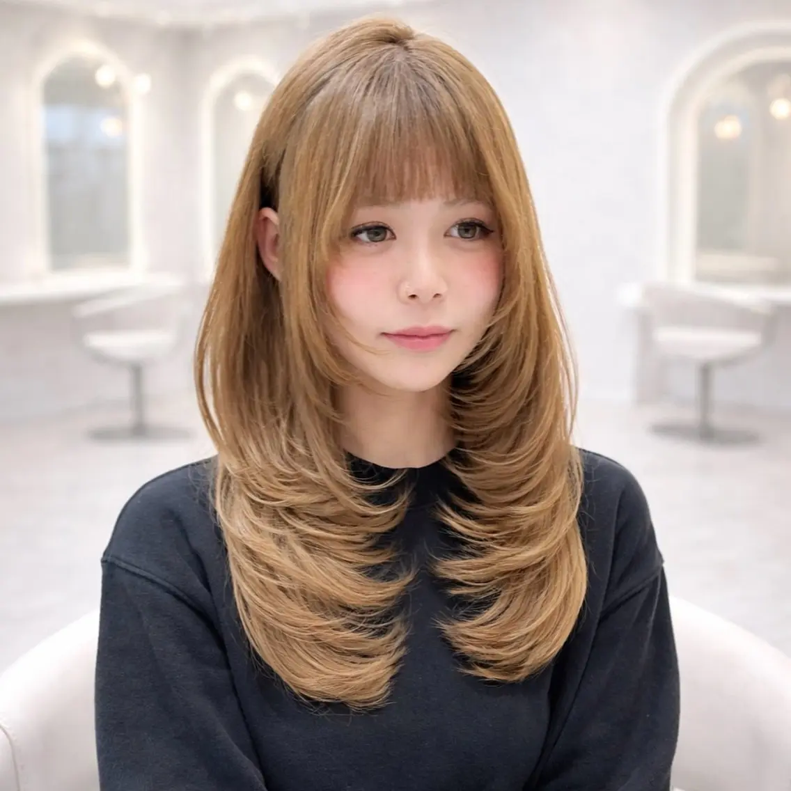 ロング ヘアアレンジ カット トリートメント 巻きラク♡レイヤー 🦢こころのヘアスタイル
