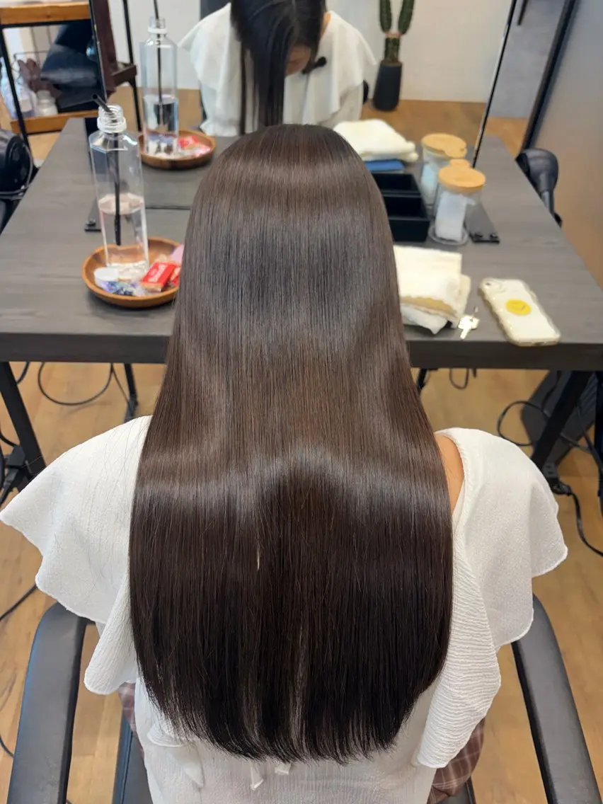 神がかった艶🌹✨髪質改善カラー(ブリーチなし)➕絹髪トリートメント【ロングヘア限定】の写真