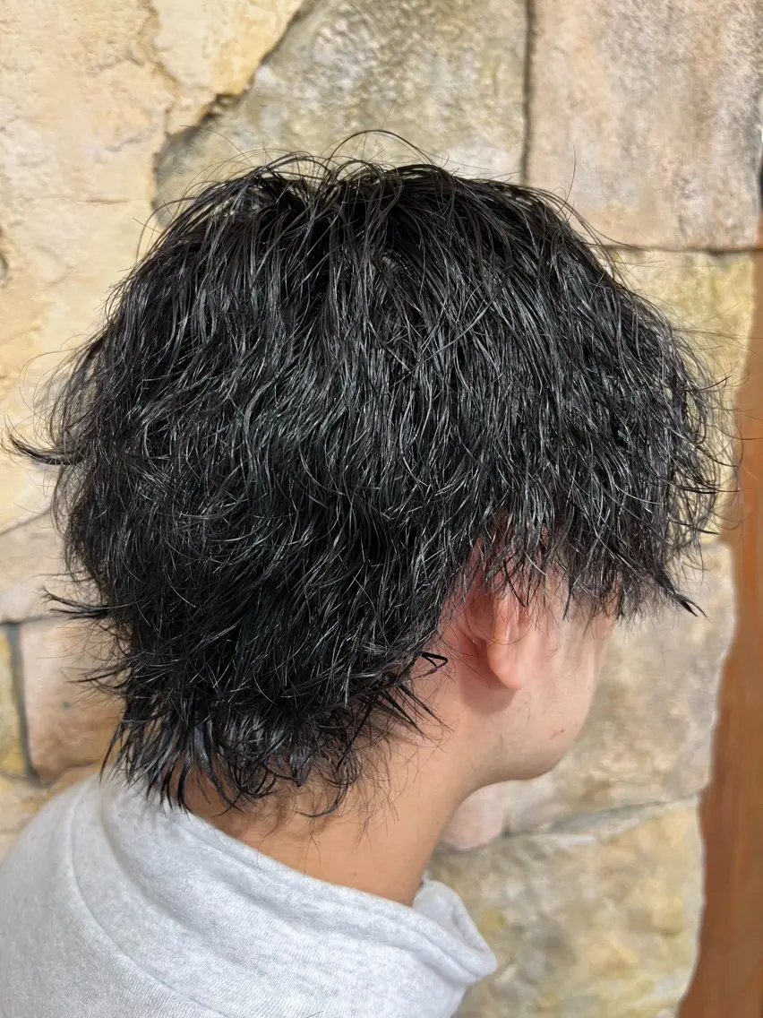 ショート パーマ ウルフカット 伊東 颯のヘアスタイル
