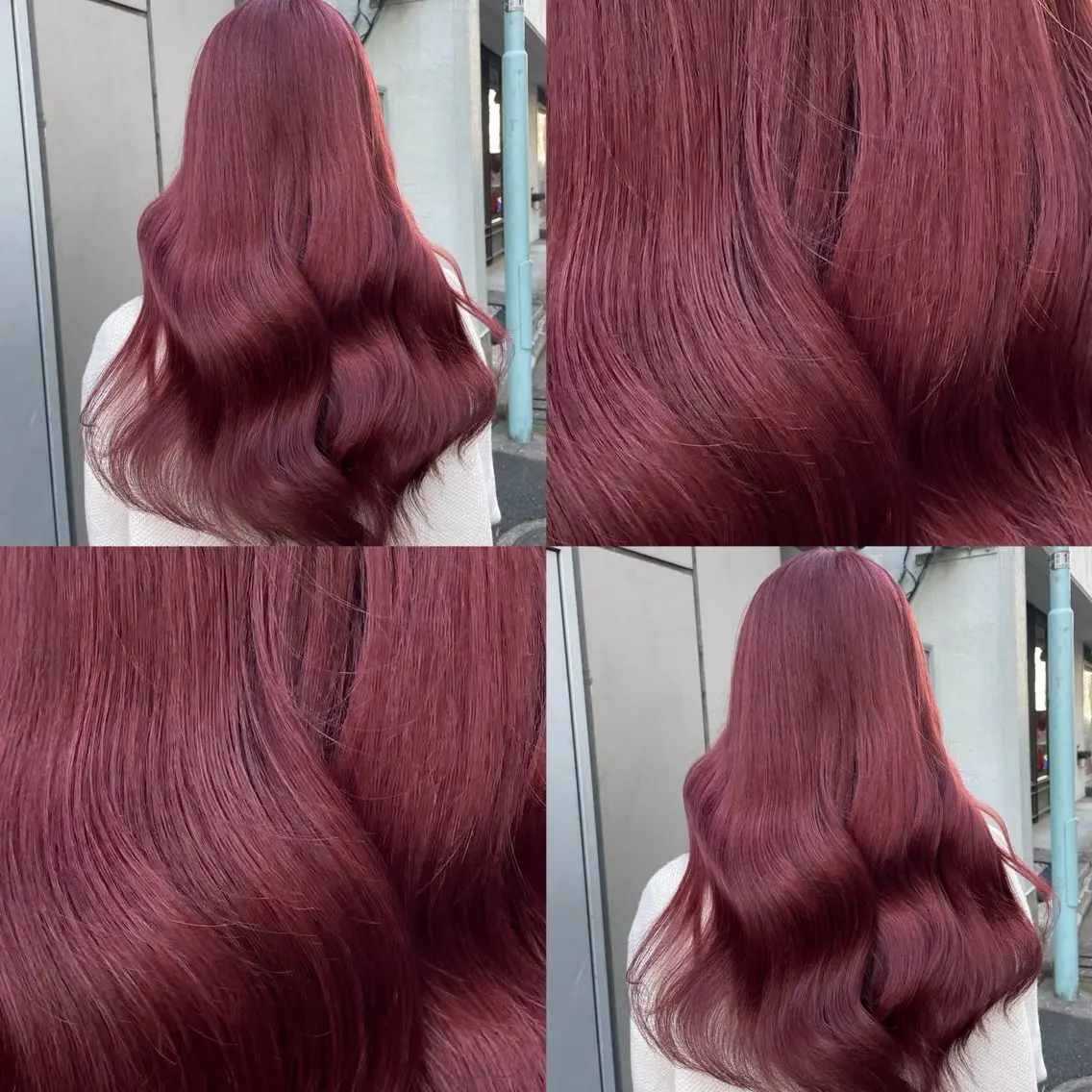 ロング カラー ガーリー♡女の子っぽ ヘア♡ピンクカラー♡のヘアスタイル