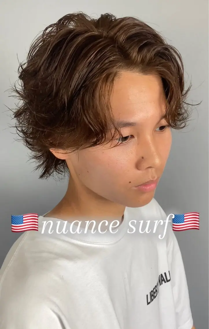 ミディアム パーマ メンズ カット ヘアカラー パーマ 松本爽汰/メンズ特化 /メンズパーマのヘアスタイル