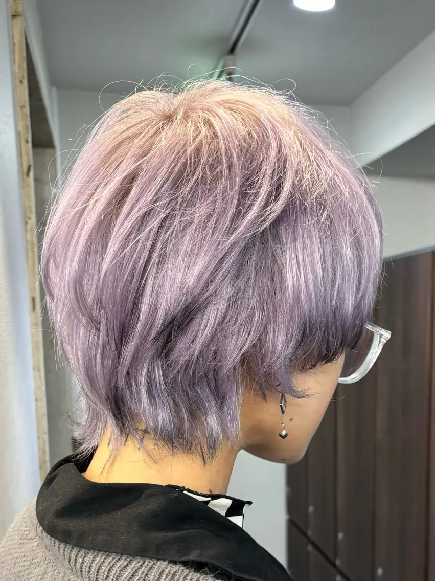 ショート ウルフカット カット ヘアカラー トリートメント teN+by ambleluxeのヘアスタイル