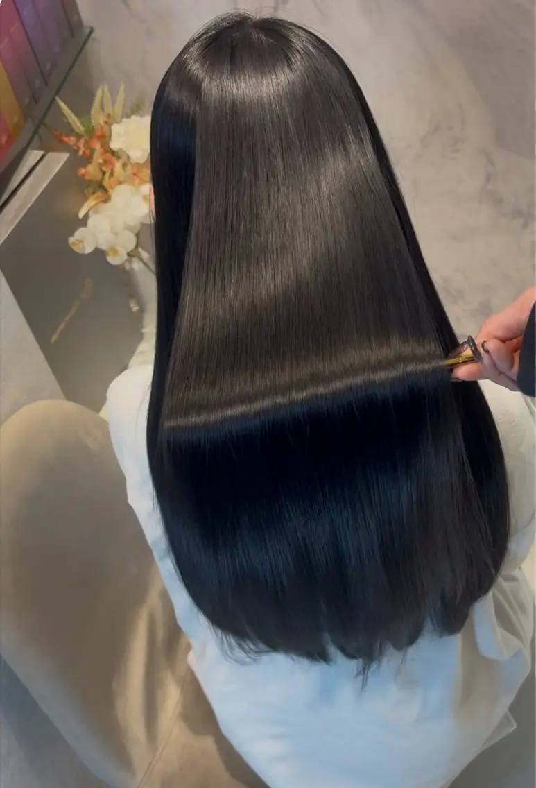 ロング カット ヘアカラー 縮毛矯正 トリートメント 今話題の艶髪矯正 美艶カラー/FUKAのヘアスタイル