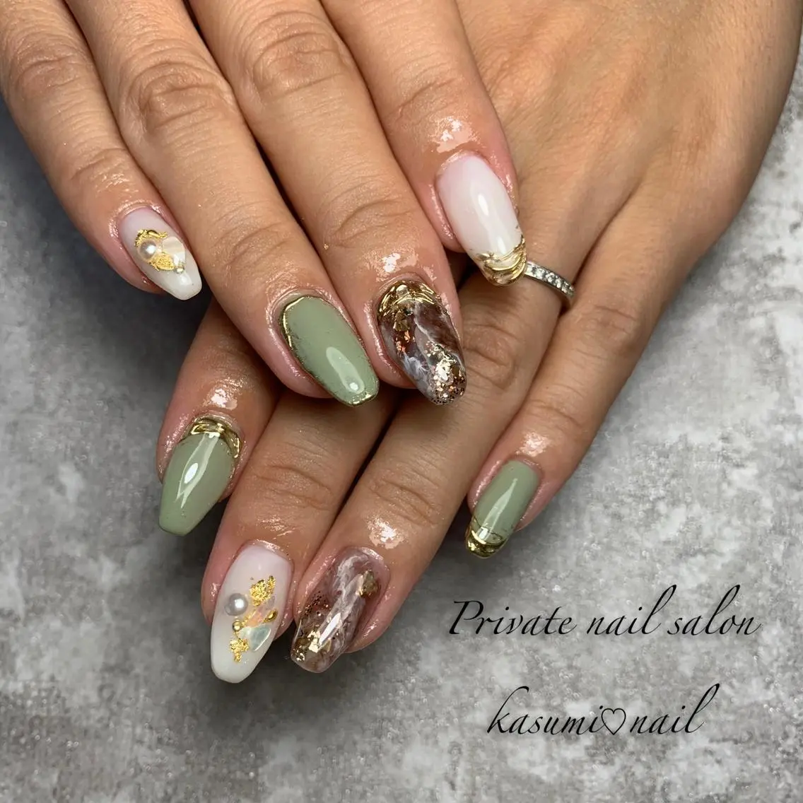 ネイル マグネットネイル ミラーネイル ニュアンスネイル 冬ネイル KASUMI♡ Nailのネイルデザイン