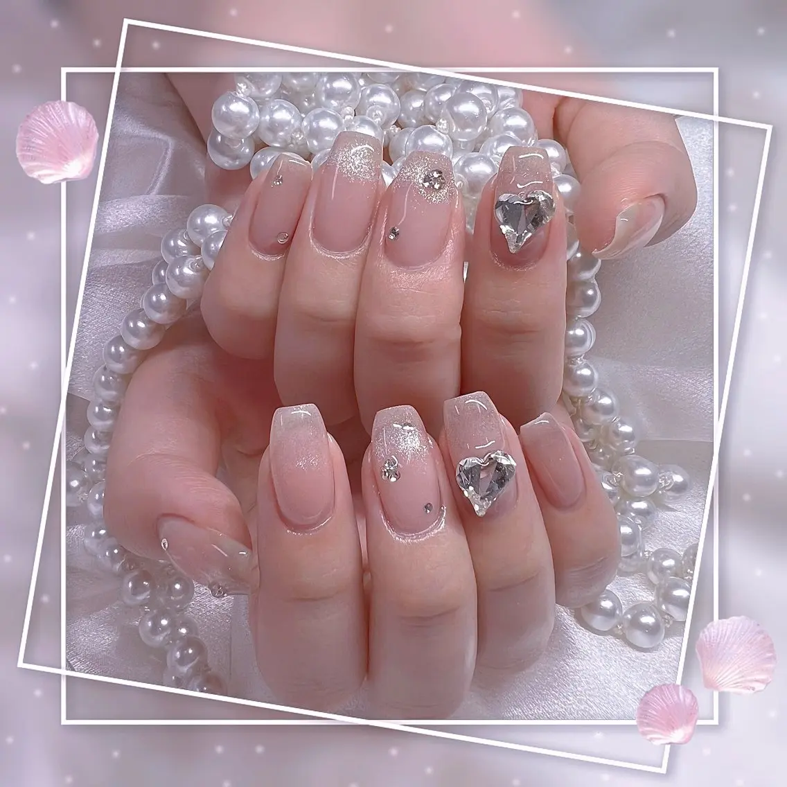 ネイル グラデーション マグネットネイル ピンク ワンホンネイル ハンドネイル Chill Nailsalonのネイルデザイン