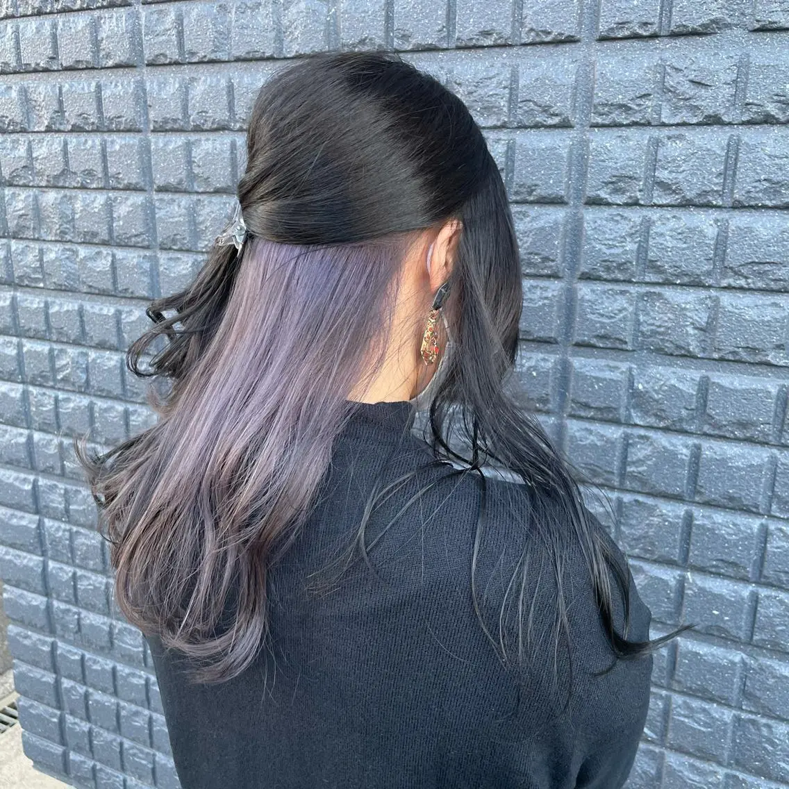 ロング カラー ブリーチ ラベンダーカラー La vielle 西峠のヘアスタイル