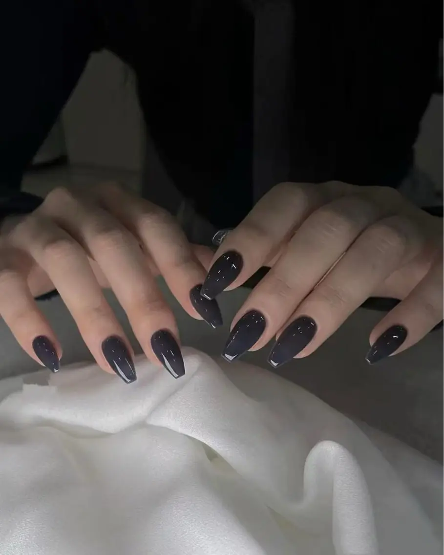 ネイル フラワーネイル フレンチネイル ジェルネイル ガラスフレンチ ハート ハンドネイル BabyYouMi nailのネイルデザイン