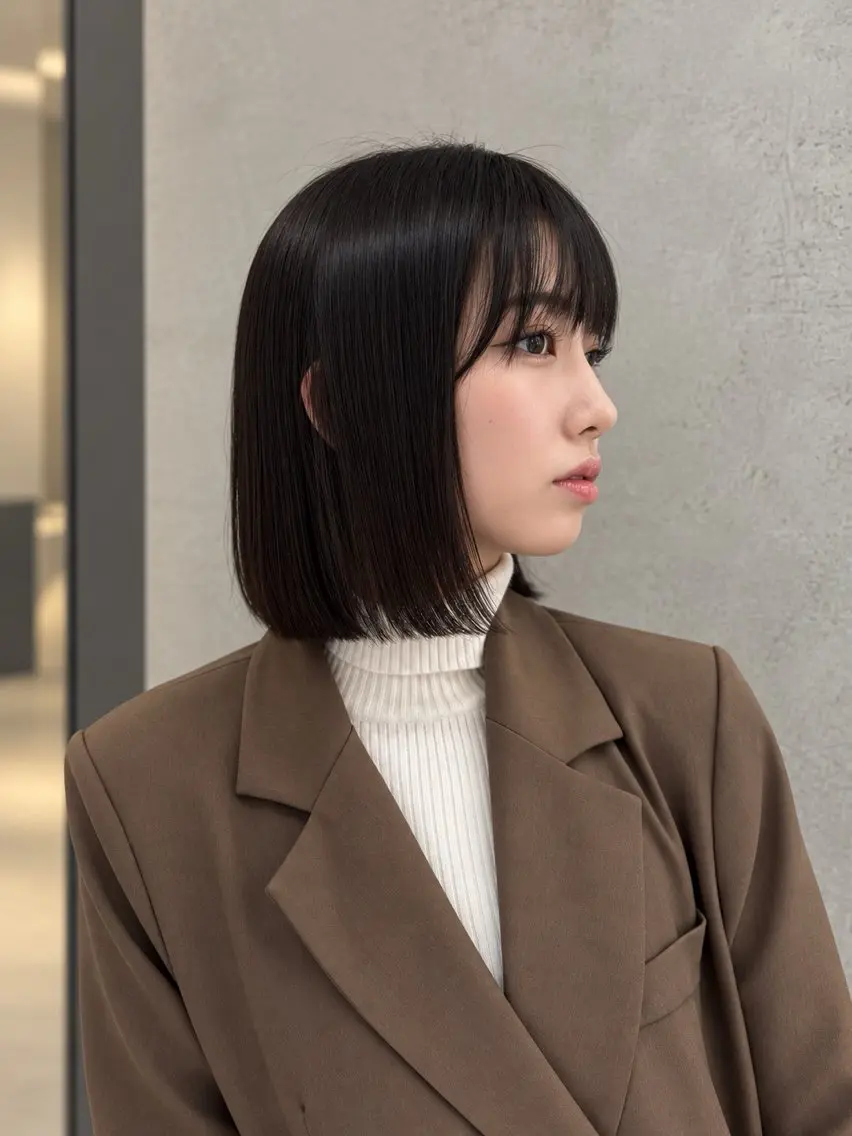 ショート ボブ 縮毛矯正 カット 縮毛矯正 トリートメント 縮毛矯正カラー大宮 💖レイヤー/虎白のヘアスタイル