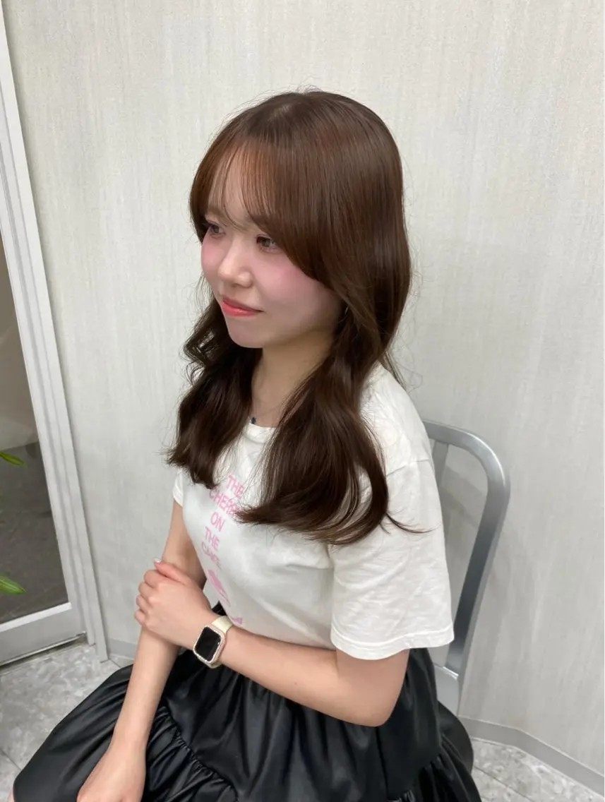カラー 𝗮𝘆𝘂𝗺𝗶 ワンカラー🎀のヘアスタイル