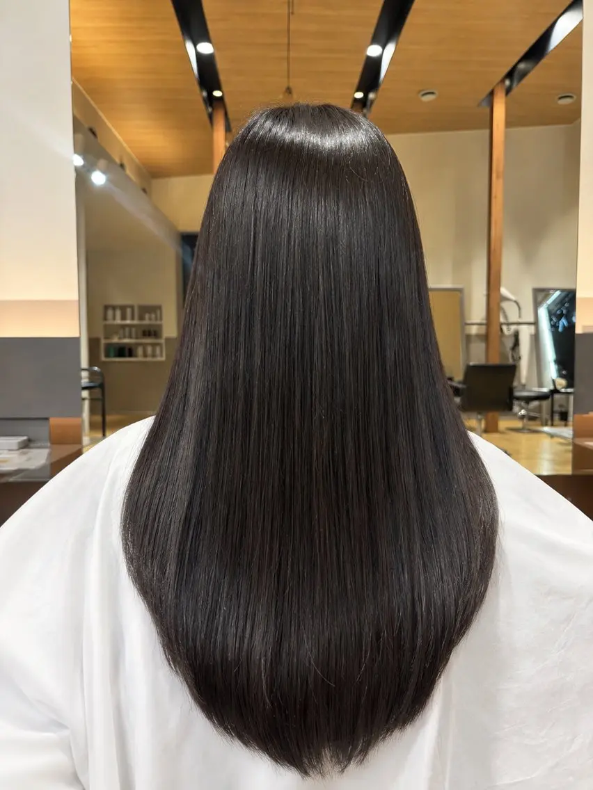 ロング 顔周りカット レイヤーカット カット 小原 瑠美那のヘアスタイル