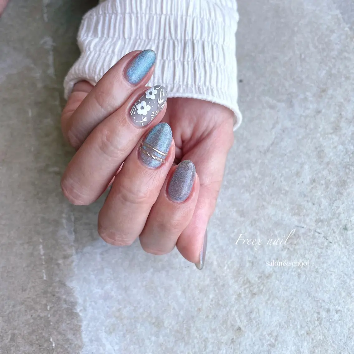 ネイル マグネットネイル ハンドネイル ハンドケア freex nail /ニュアンス/個性派のネイルデザイン
