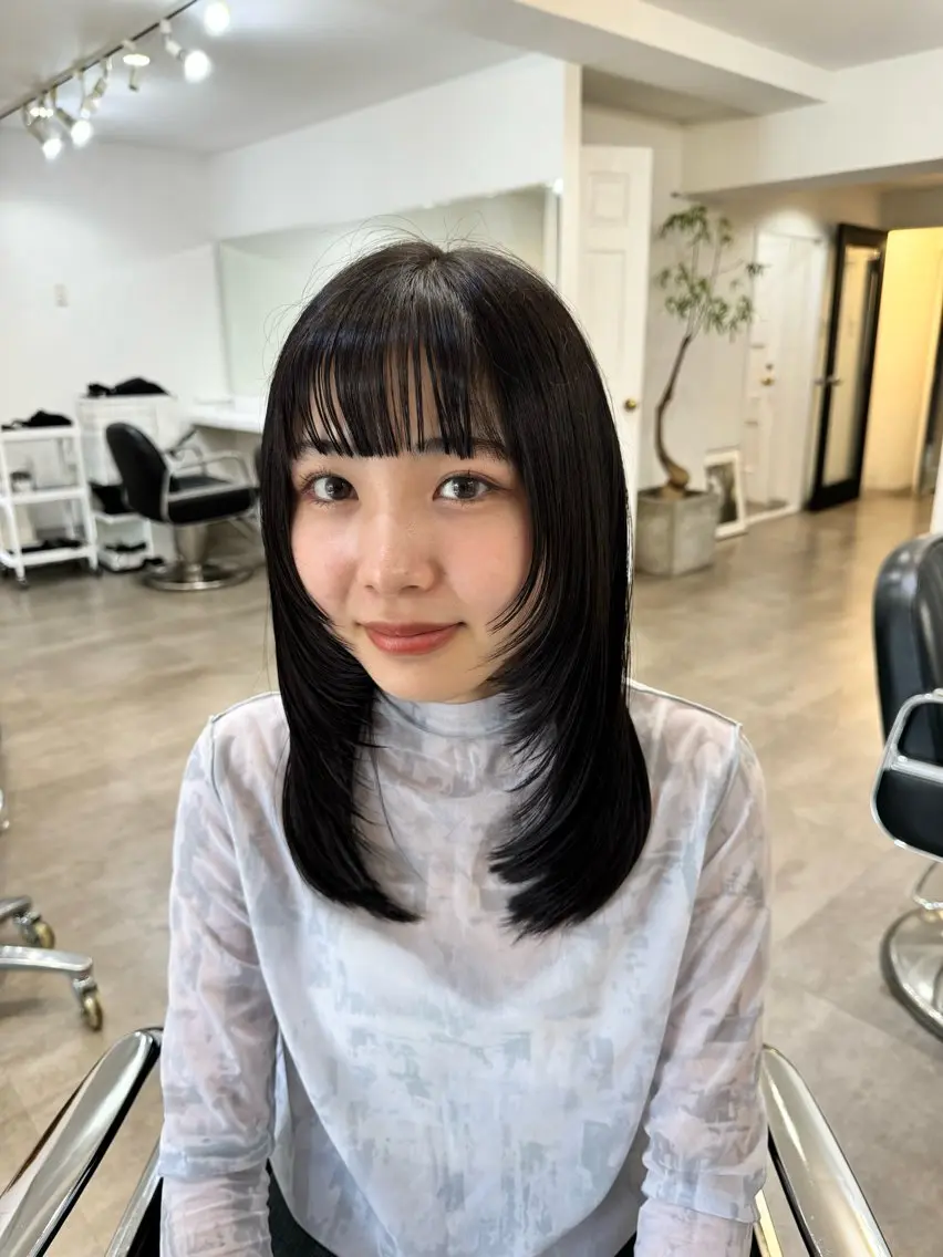 セミロング レイヤーカット 名古屋/髪質改善/ アヤカのヘアスタイル