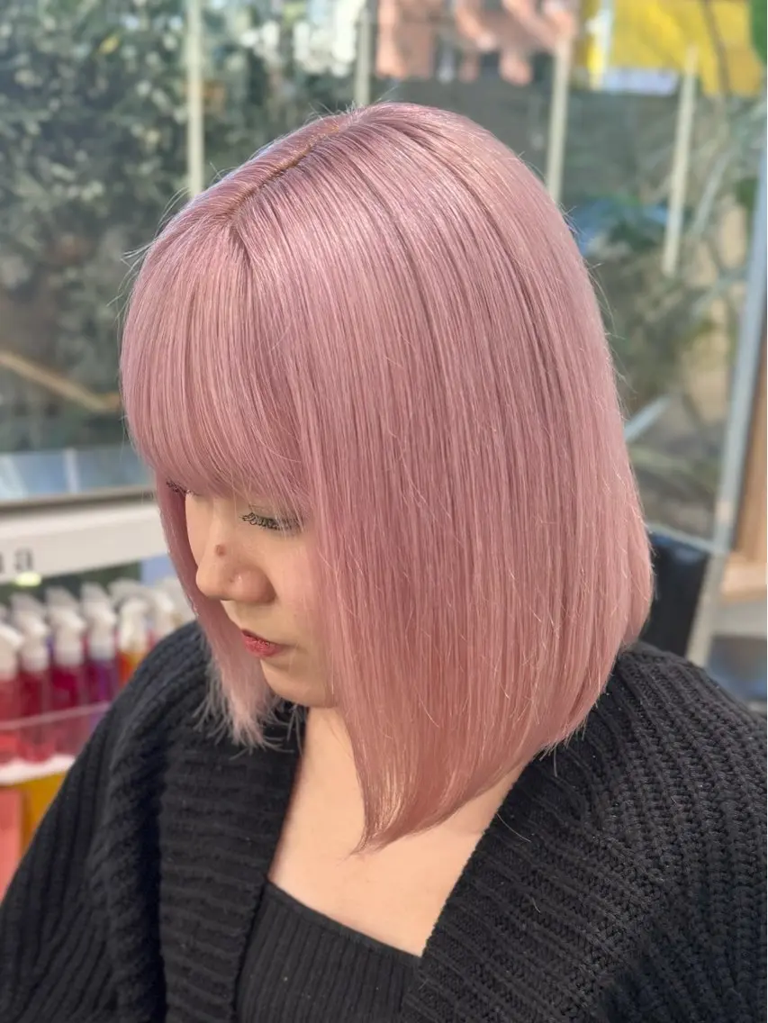 カラー ピンクカラー ヘアカラー トリートメント 《ブリーチ/赤み消し /髪質改善》若松良樹のヘアスタイル
