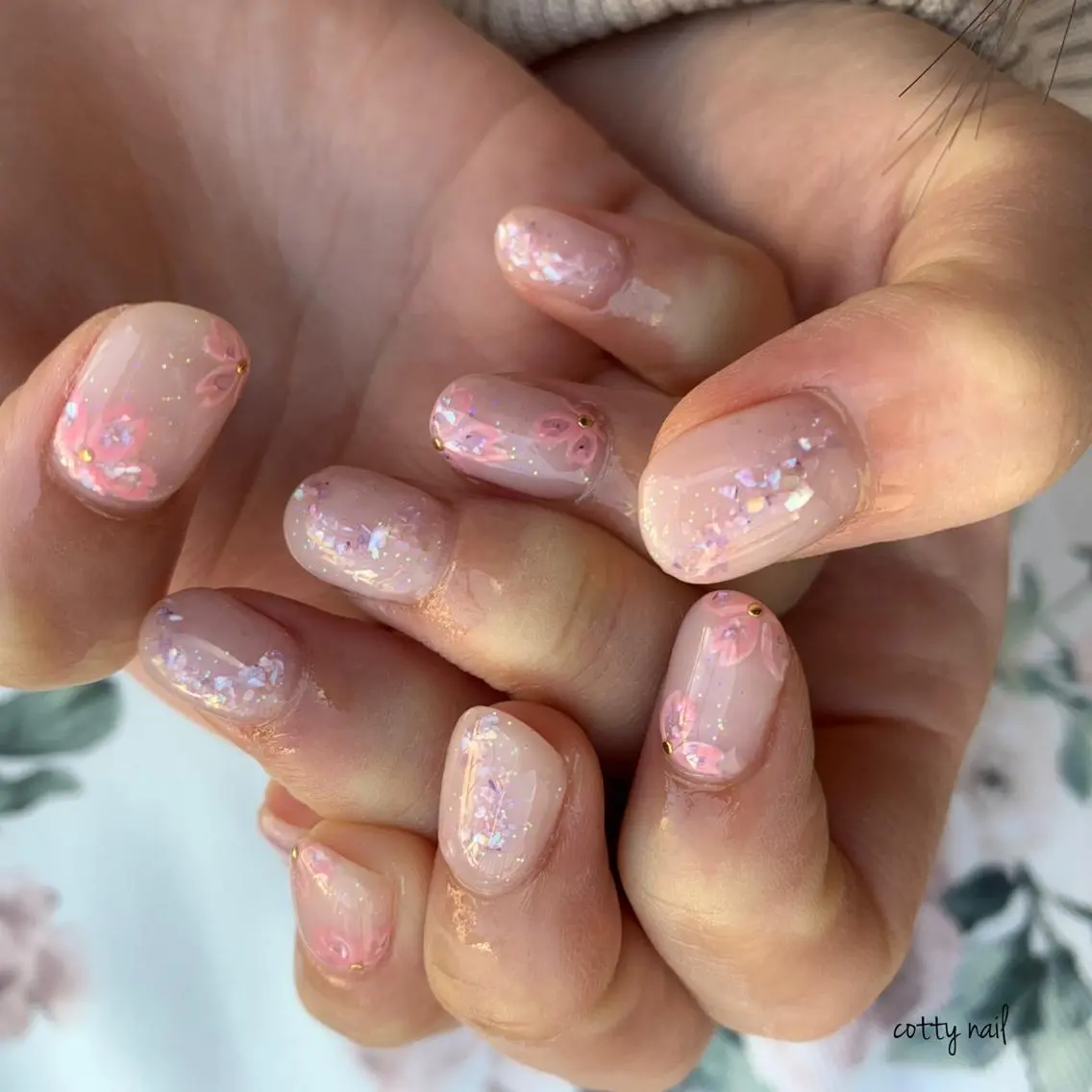 ネイル 桜ネイル ジェルネイル 春ネイル cottynail -miki-のその他イメージ