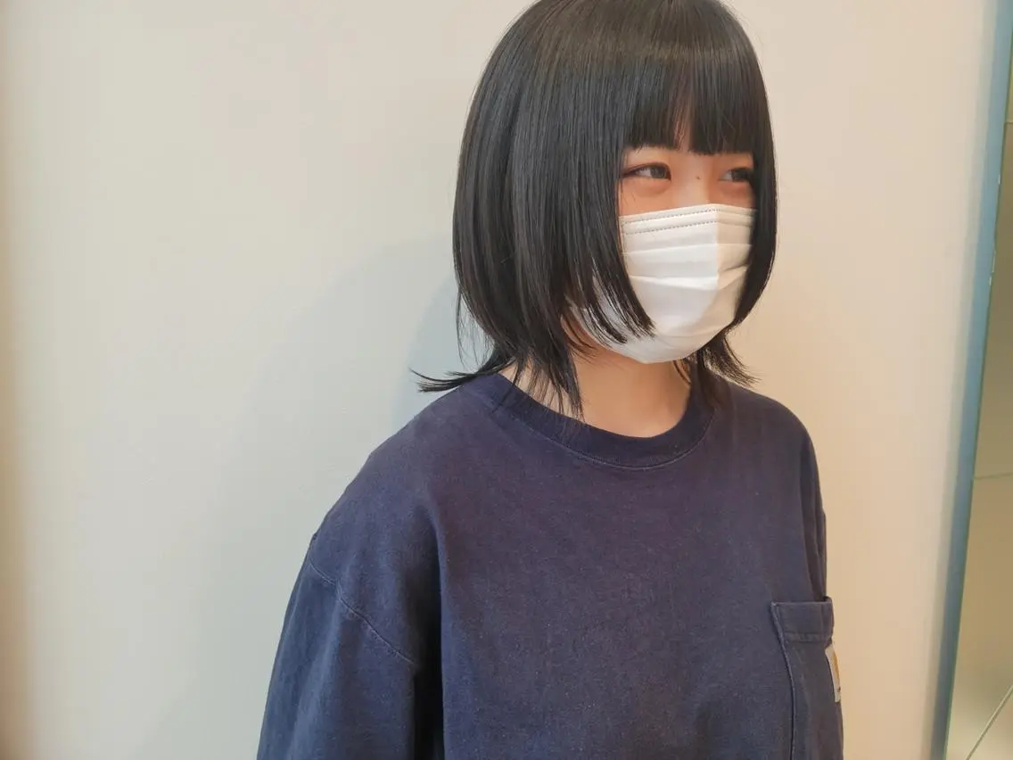 ミディアム 就活ヘア ウルフカット 鈴木 翠のヘアスタイル