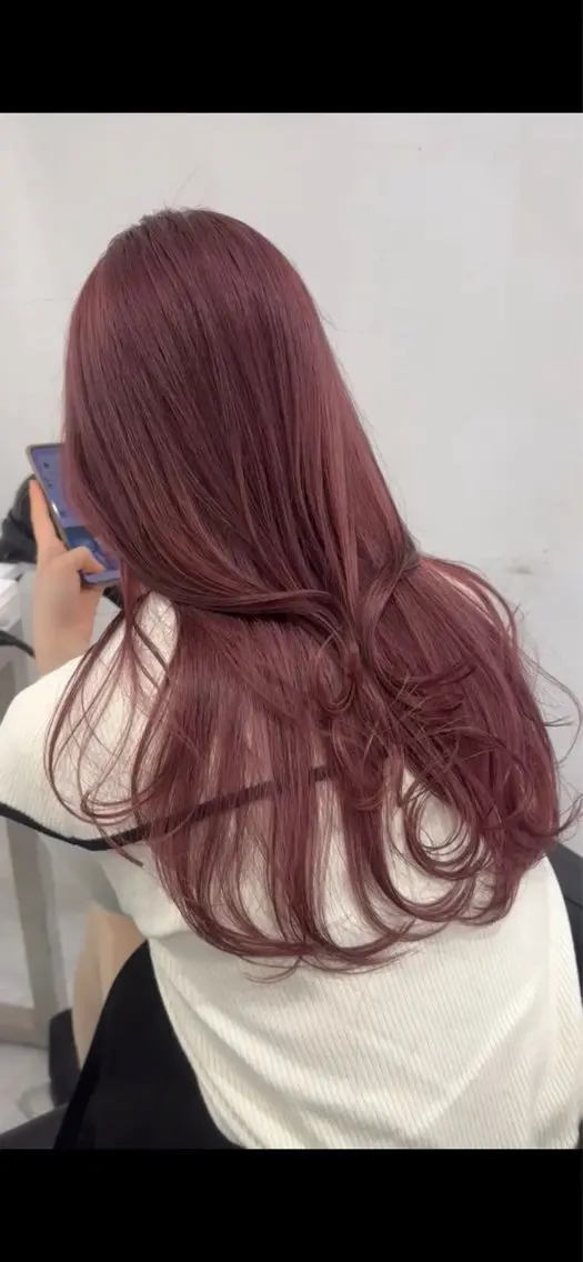 ロング ブリーチありorなし 暖色カラー🎀セナのヘアスタイル