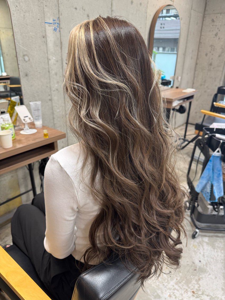 ロング カラー ミストバング  フェイスフレーミング &SONS 小林亨のヘアスタイル