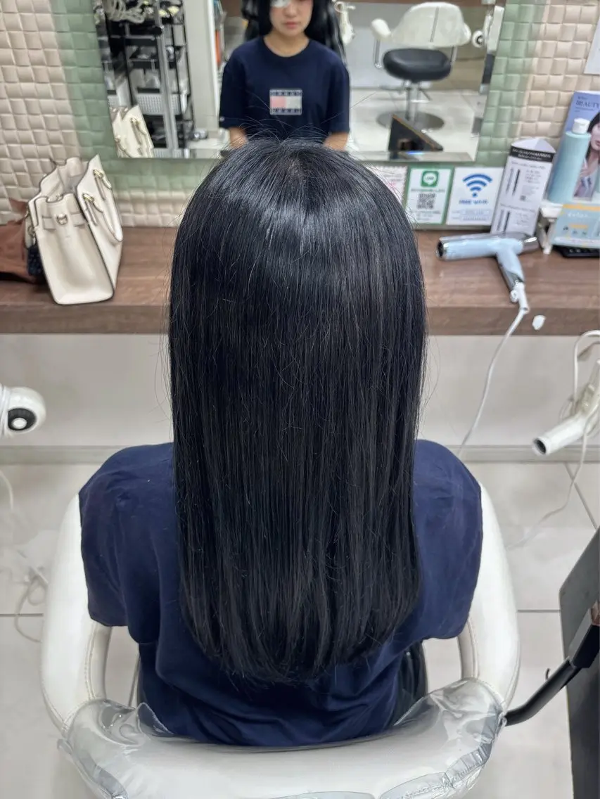 ロング カラー ハイトーンカラー ヘアカラー 原田 虎太郎のヘアスタイル