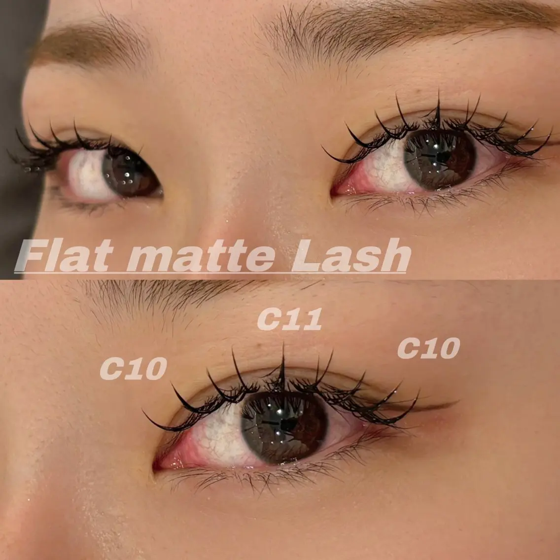 マツエク・マツパ 束感まつ毛 Cカール フラットラッシュ Eye ELSA lash栄店の眉毛・アイブロウイメージ
