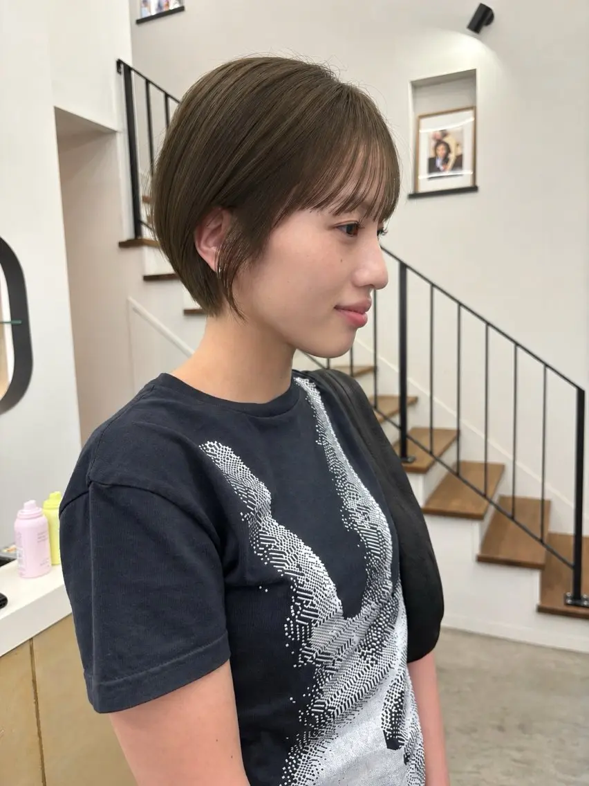 ショート ショートボブ ボブ ショートヘア 蛭町 遥香のヘアスタイル