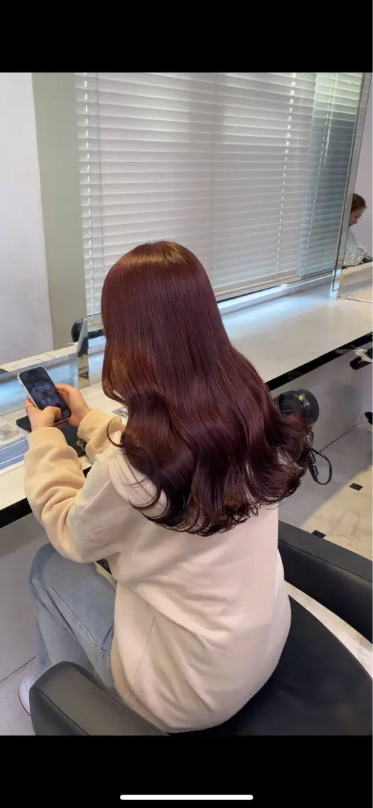 ロング カラー ヘアカラー ヘアセット ♥️韓国風透明感 暖色misa♥️のヘアスタイル