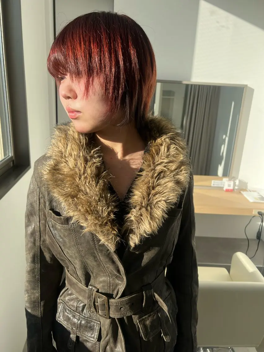 ショート カラー 透明感カラー レイヤーカット 小顔カット カット ヘアカラー Shingo #パーマのヘアスタイル