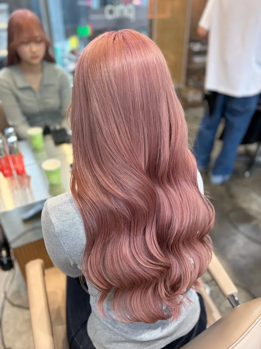 ロング ヘアカラー ミルクティーベージュ レイヤー/あげは🎀のヘアスタイル