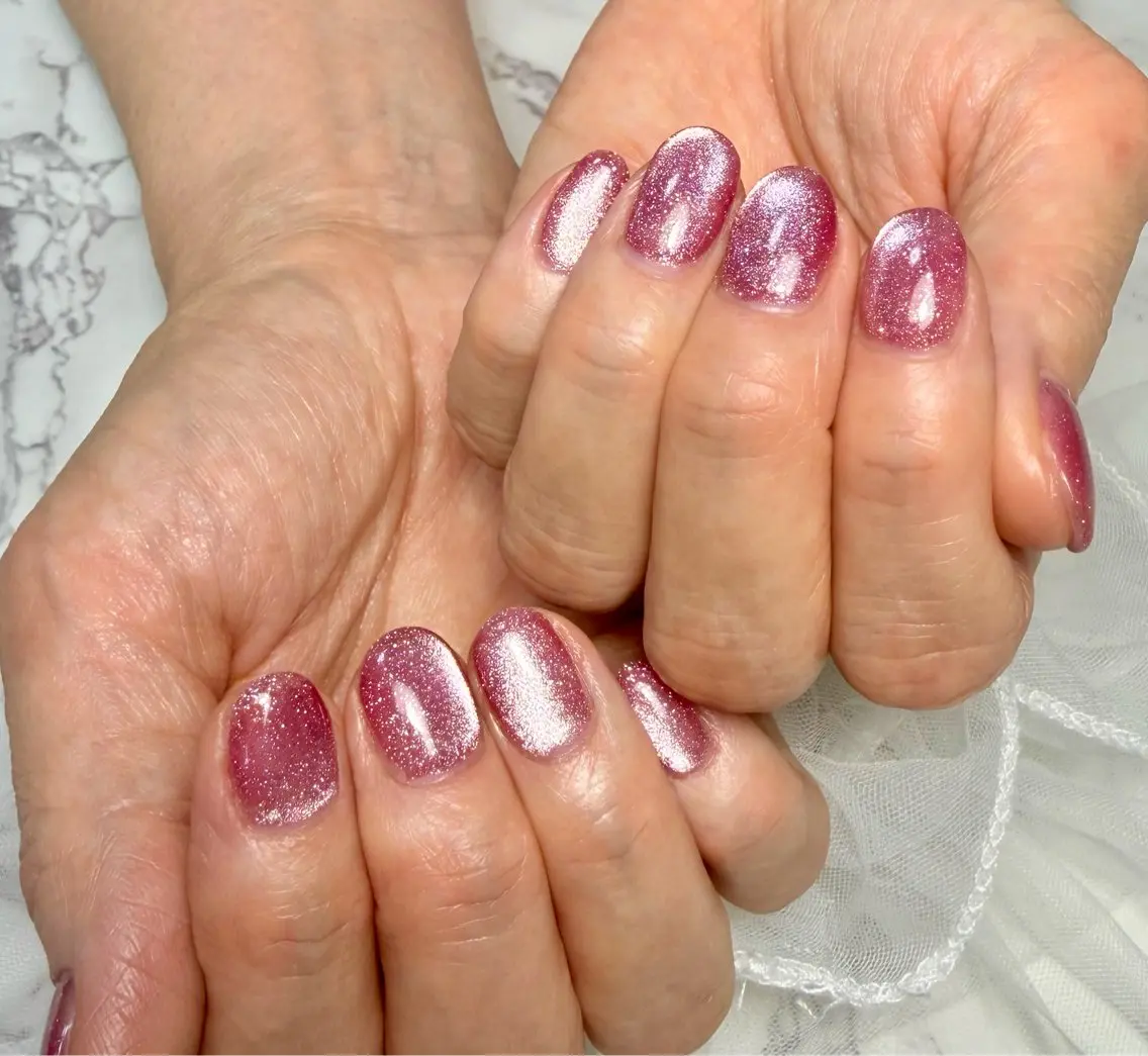 ネイル アートネイル チークネイル フラッシュネイル フラッシュマグ フレンチネイル Mai’s nailのネイルデザイン
