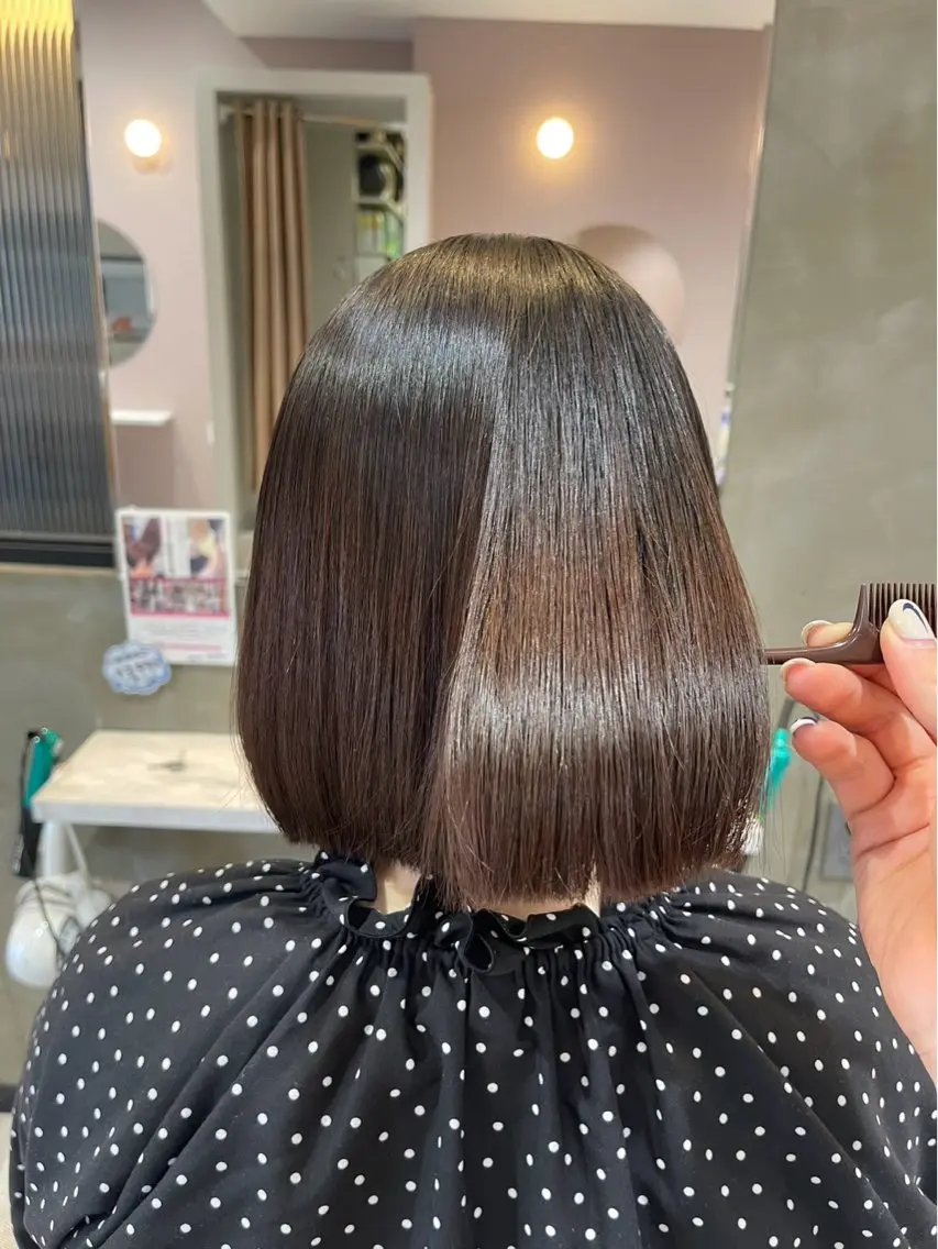 ミディアム カット トリートメント 🌼縮毛矯正🌼 中野有騎🦕のヘアスタイル