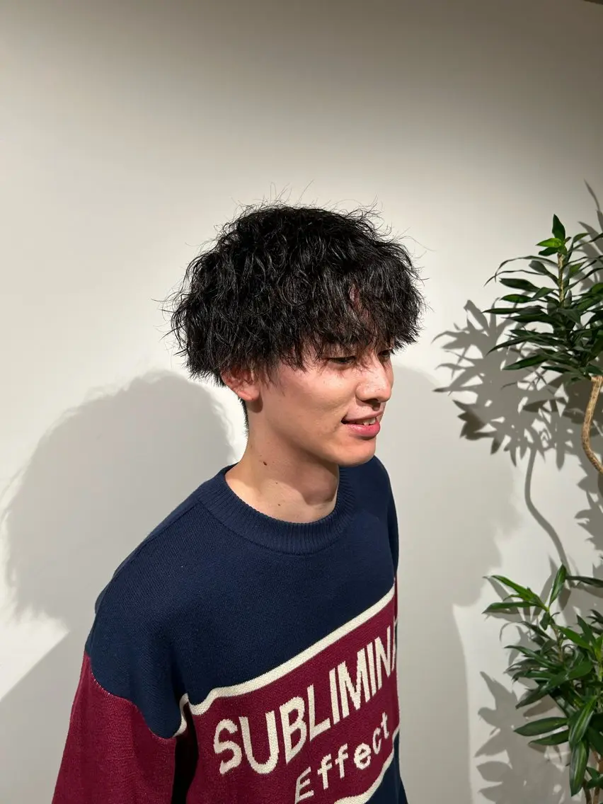 ショート パーマ メンズ カット パーマ 🌷下野 莉果/ボブ /パーマ/メンズ🌷のヘアスタイル
