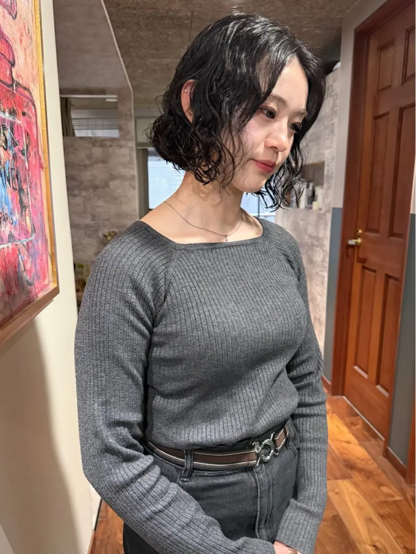 ショート カラー パーマ 似合わせカット カット ヘアカラー パーマ トリートメント mai / linoah˚✧のヘアスタイル