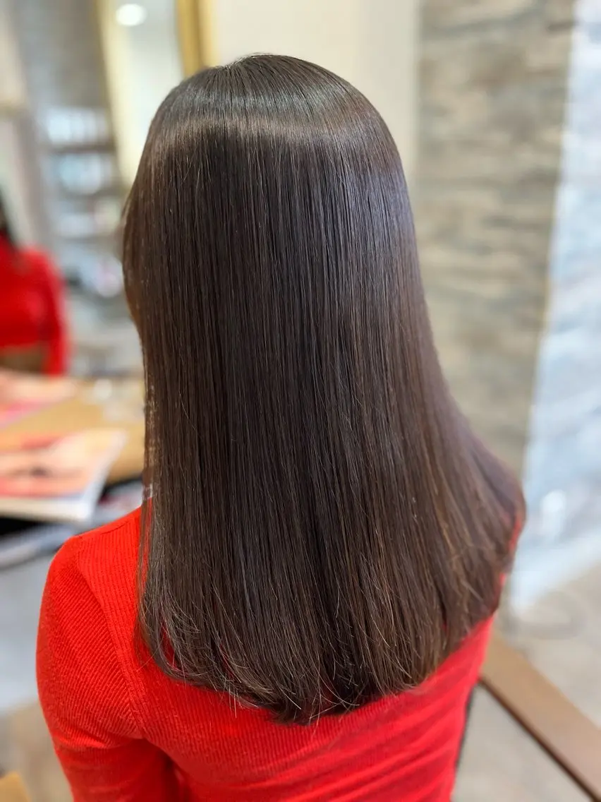 ミディアム カラー ヘアカラー トリートメント ワタイショウタ 髪質改善✨眉毛サロンのヘアスタイル