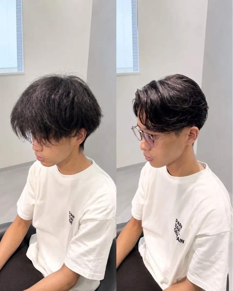 パーマ メンズ 縮毛矯正 カット 縮毛矯正 濱口 健慎のヘアスタイル