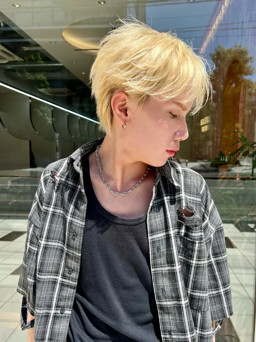 【🔷メンズ限定ケアブリーチ60%OFF】カット+ケアブリーチ+カラー+ナノケラチントリートメントの写真