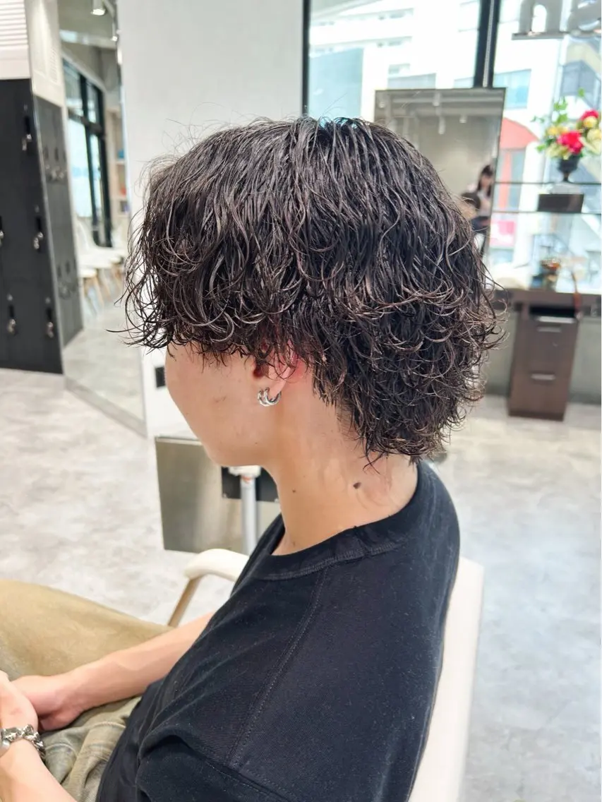 ショート パーマ カット パーマ 🫧透明感イルミナ カラー🫧三浦菜々子のヘアスタイル