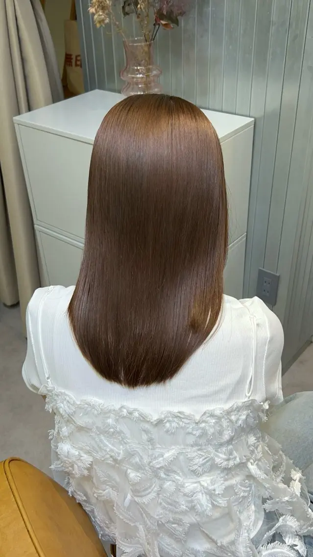 セミロング トリートメント 縮毛矯正 髪質改善縮毛矯正 【大阪 梅田】凜花のヘアスタイル