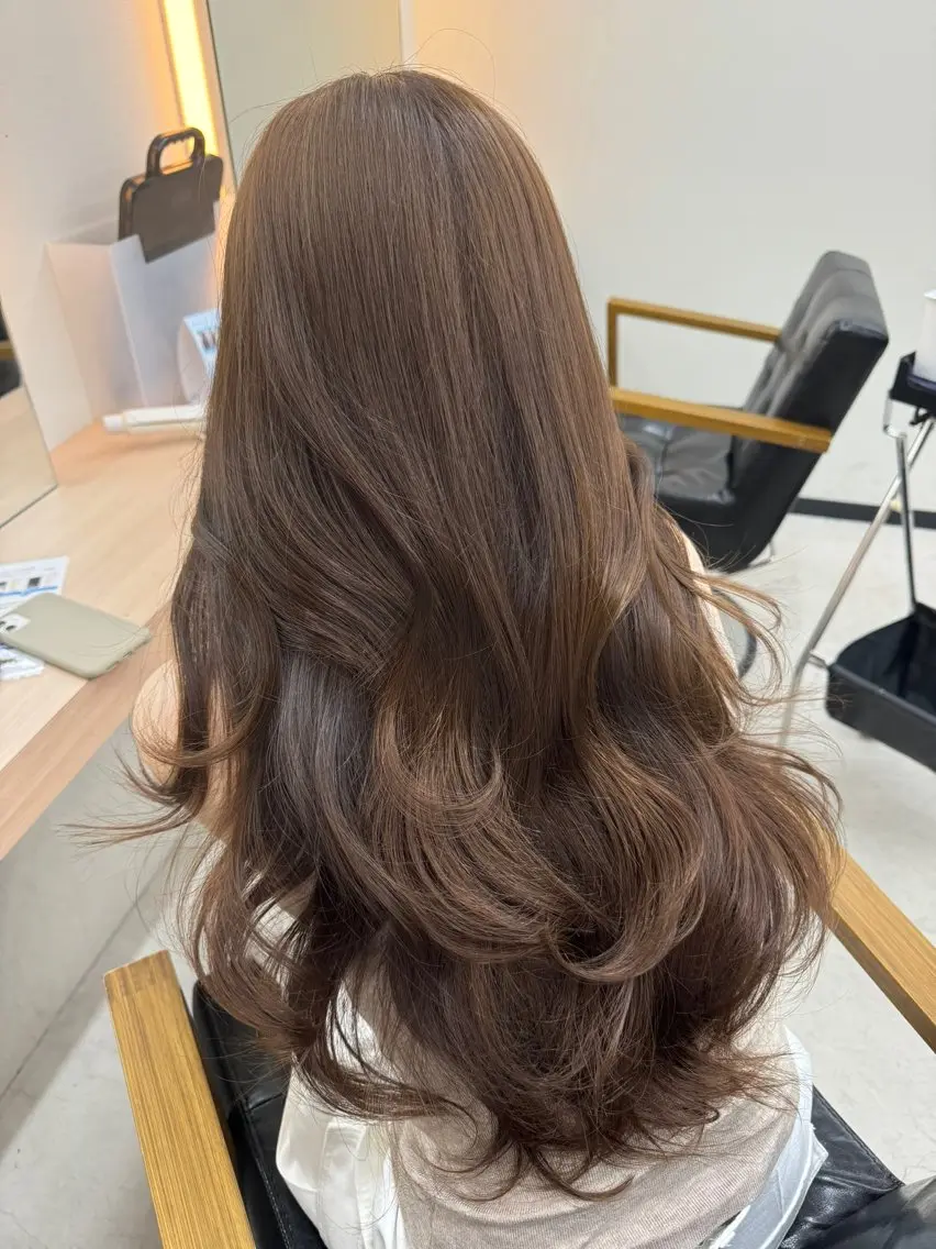 ロング カラー カット ヘアカラー トリートメント ALEAP owl 平野 宏樹のヘアスタイル
