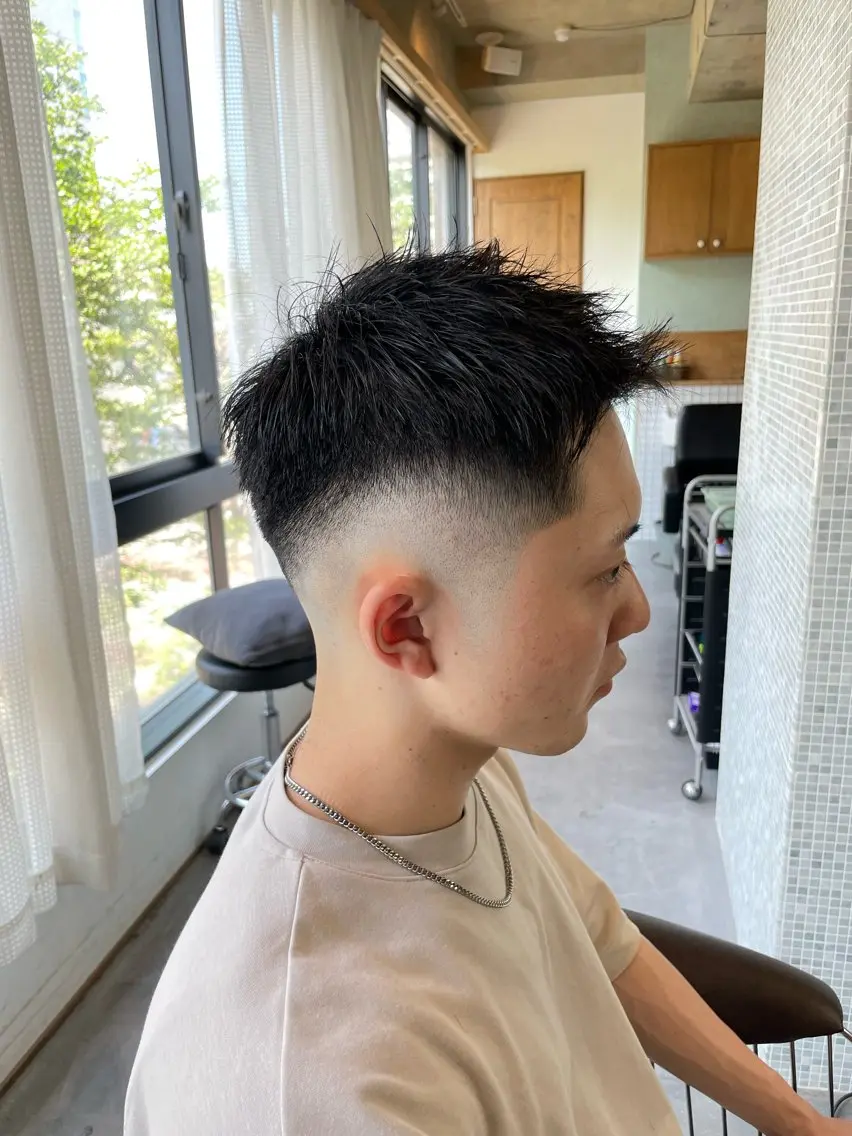 ショート メンズ フェードカット ショートヘア ∮フェードスタイル∮ 加藤嘉陛のヘアスタイル