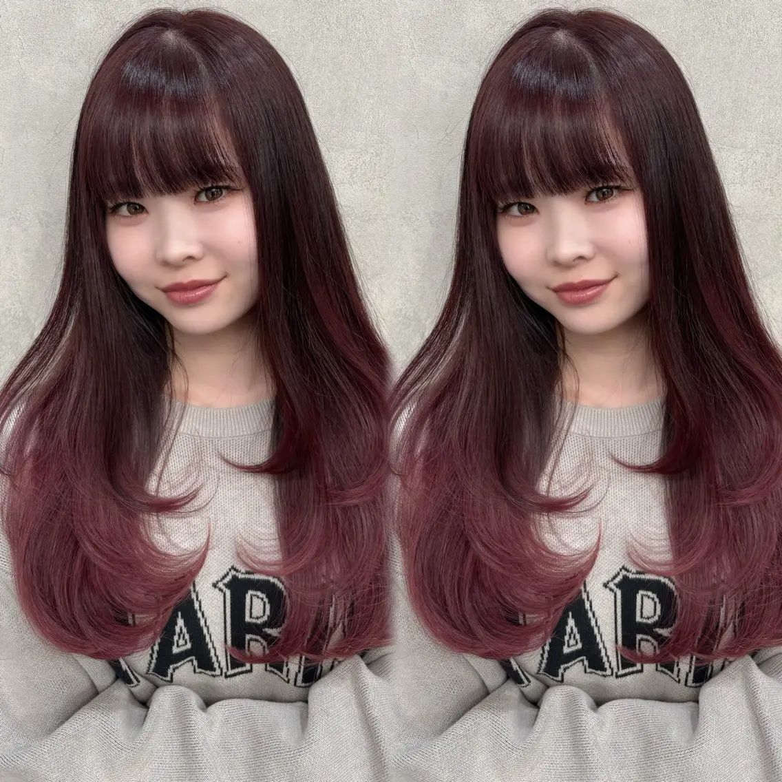 ロング カラー ブリーチ ラベンダーカラー ピンクカラー ピンクラベンダー ヘアカラー Rin♡透明感ピンク 🎀白肌ラベンダーのヘアスタイル