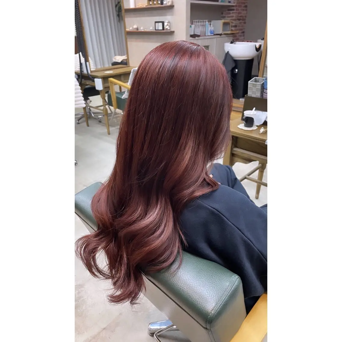 ロング カラー ハイライトカラー オレンジ ハイライト ヘアカラー アラキ レイナのヘアスタイル