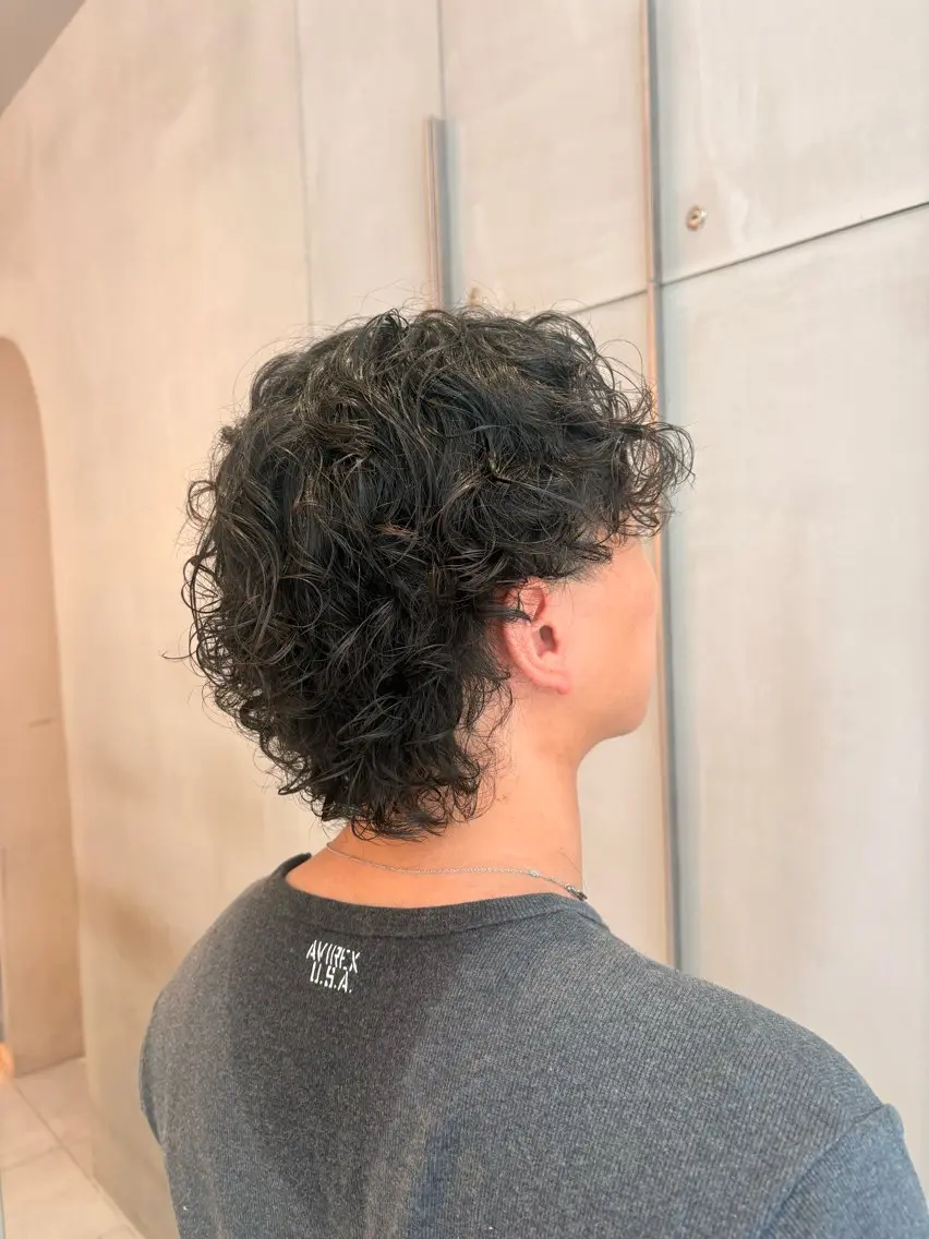 パーマ メンズ カット パーマ 🌻花音🌻メンズ /艶カラー/Wカラーのヘアスタイル