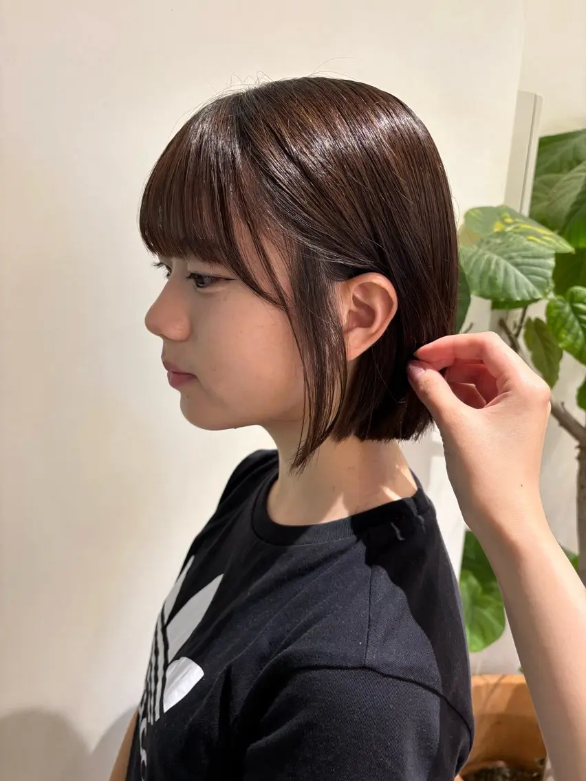 ショート ボブ 韓国風ヘア 佃 風子のヘアスタイル
